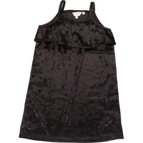 Fekete bársony ruha (128) kislány