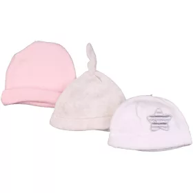 Puncs-fehér polár sapka szett (0-6 hó) baba