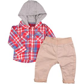 Kockás-drapp szett (68) baba