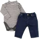 Csíkos-kék szett (68) baba
