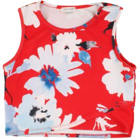 River Island Virágos piros felső (140) lány