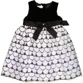 Fekete-mintás ruha (98) kislány