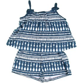 F&F Mintás kék playsuit (98) kislány