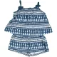 F&F Mintás kék playsuit (98) kislány
