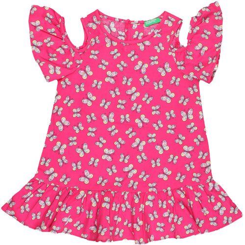 Benetton Pillangós pink ruha (80) baba