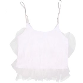 Fodros fehér felső (S)  női