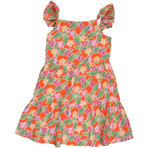 Primark Virágos narancs ruha (128) kislány