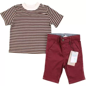 Csíkos-bordó szett (74) baba