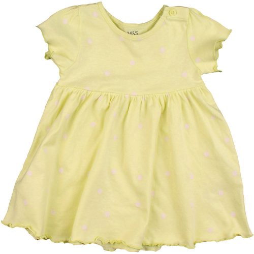 Marks&Spencer Pöttyös sárga ruha (68-74) baba