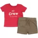 Piros-khaki szett (68) baba
