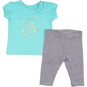 Türkiz-csíkos szett (68) baba