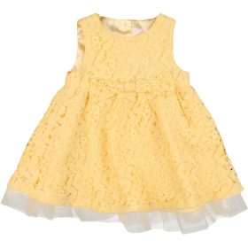 F&F Sárga csipkeruha (68) baba