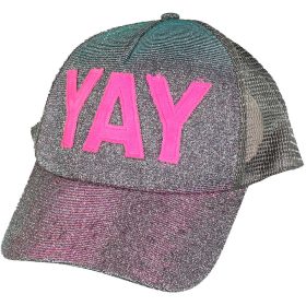 YAY csillogó baseball sapka (3-6 év) kislány