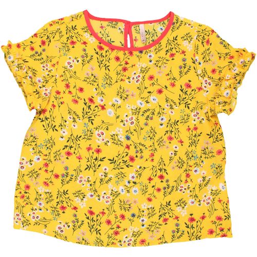Virágos sárga felső (116) kislány