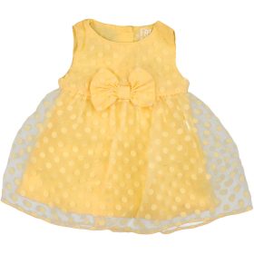 F&F Pöttyös sárga ruha (62) baba