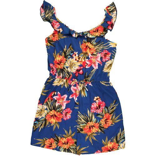 Primark Virágos kék playsuit (152) lány