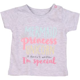 Feliratos szürke felső (62) baba