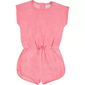 Rózsaszín frottír playsuit (116) kislány