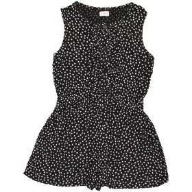 F&F Mintás fekete playsuit (134) lány