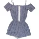 New Look Mintás kék playsuit (146) lány