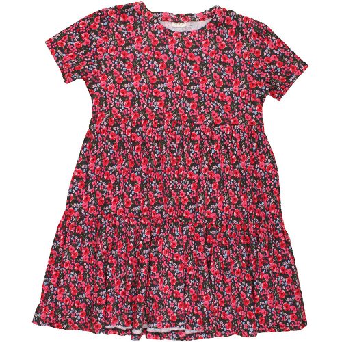 F&F Pirosvirágos ruha (140) lány