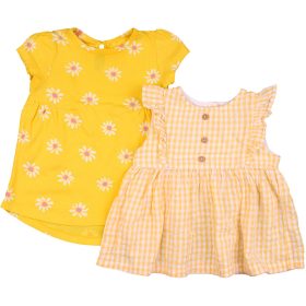 Virágos-sárgakockás szett (68) baba