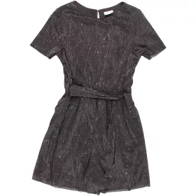 F&F Csillogó fekete playsuit (134) lány
