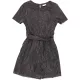F&F Csillogó fekete playsuit (134) lány