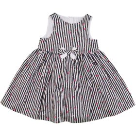 Virágos-csíkos ruha (74) baba