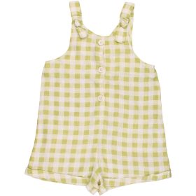 Zara Zöldkockás vászon playsuit (92) kislány