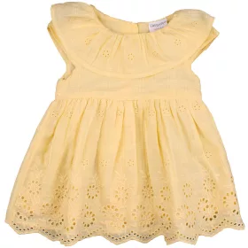 F&F Madeirás sárga ruha (62) baba