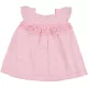 Madeirás rózsaszín ruha (62-68) baba