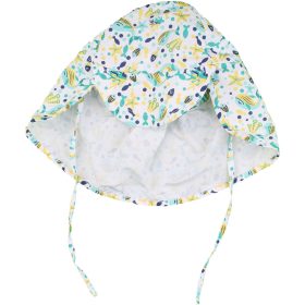 Kék-sárgamintás strandsapka (3-6 év) kislány