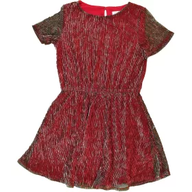 F&F Csillogó bordó ruha (134) lány