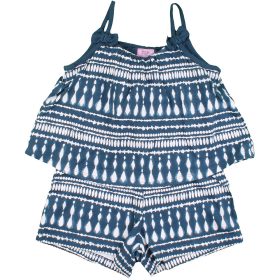 F&F Mintás kék playsuit (98) kislány