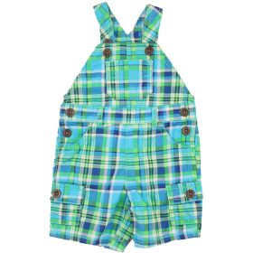 F&F Kék-zöldkockás rövidnadrág (68) baba