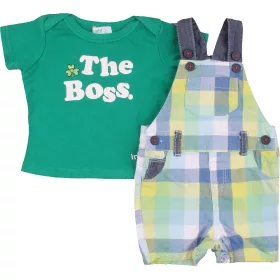 Zöld-kockás szett (68) baba