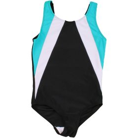 F&F Türkiz-fekete fürdőruha (110) kislány