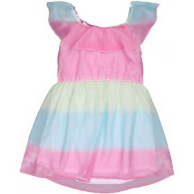 Csíkos sifon ruha (104) kislány