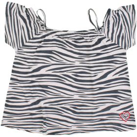 Kék-fehér mintás felső (146-152) lány