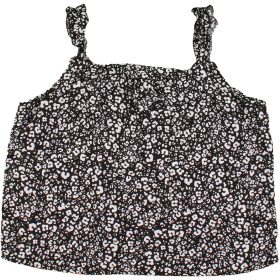 TU Mintás fekete felső (158) tini lány