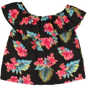 Primark Virágos fekete felső (140) lány