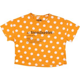 F&F Pöttyös mustár felső (122) kislány