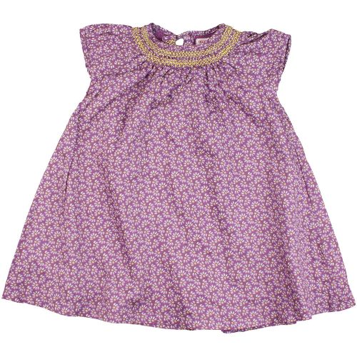 Virágos lila ruha (80-86) baba