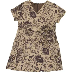 Virágos khaki ruha (98) kislány