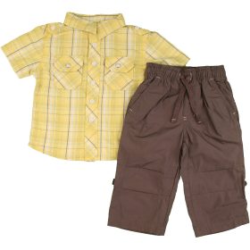 Kockás-barna szett (80) baba