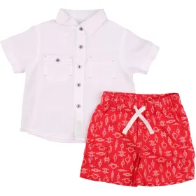 Törtfehér-piros szett (74) baba