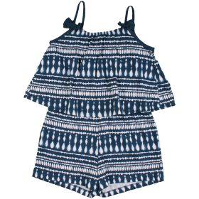 F&F Mintás kék playsuit (116) kislány