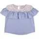 Csipkés kék felső (S/M)  női