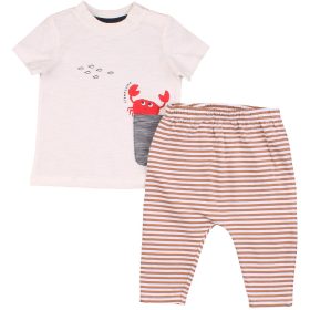 Ekrü-csíkos szett (68) baba